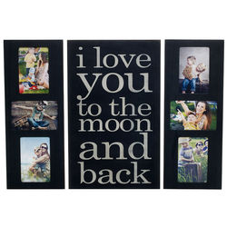 I Love You to the Moon and Back Collage Picture Frame in Black