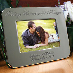 Engraved Wedding Silver Picture Frame