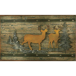 Deer in the Wood Lodge Wall Plaque