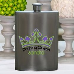 Personalized Drinking Queen Party Girl Flask