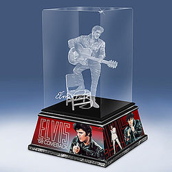 Elvis Presley 1968 Comeback Laser Etched Glass Block
