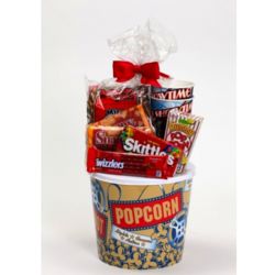 Popcorn and Candy Gift Set with Bow