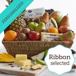 Ultimate Organic Gift Basket with Personalized Ribbon
