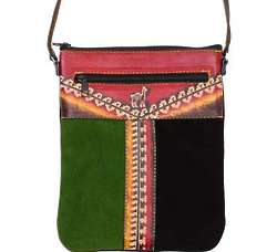 Llama in the Mountains Leather Sling Bag