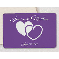 Personalized Wedding Favor Hearts Magnet
