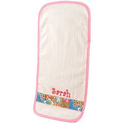 Personalized Baby Burp Cloth with Groovy Mod Ribbon Accent