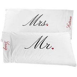 Personalized Mr. and Mrs. Pillowcase Set