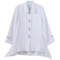 Crinkle Shirt with Toggle Buttons