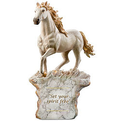 Spirit of Freedom Wild Horse Cold-Cast Marble Sculpture