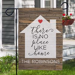 Personalized There Is No Place Like Home Garden Flag
