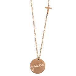 Grace Disc & Cross Necklace