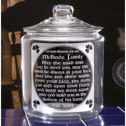 Personalized Old Irish Blessing Cookie Jar