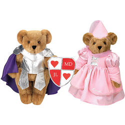 15" Knight in Shining Armor and Princess Personalized Teddy Bears