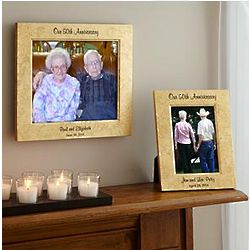 Personalized Gold Anniversary Frame
