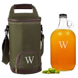 Personalized Insulated Growler Cooler with Clear Growler