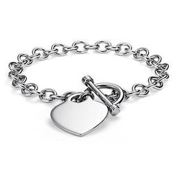 Heart Tag Toggle Bracelet
