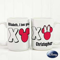 Mickey & Minnie Mouse XOXO Personalized Large Coffee Mug