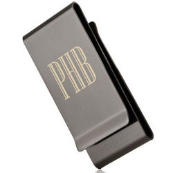 Personalized Gunmetal Double Sided Money Clip