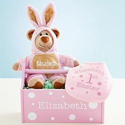 Personalized Baby Girl's First Easter Caddy Set