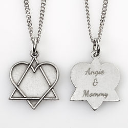 Adoption Pendant Engraved Heart Necklace
