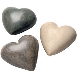 Handcarved Heart Pocket Stone