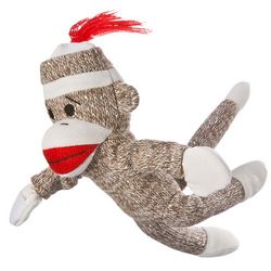 Sock Monkey Flying Screaming Slingshot Toy