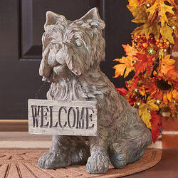 Sitting Dog Welcome Statue