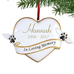 In Loving Memory Personalized Heart Ornament for Pet