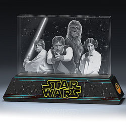 Star Wars Rebel Alliance Laser Etched Glass Sculpture