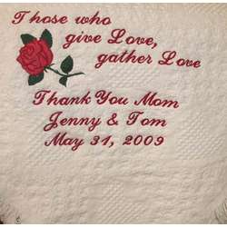 Mother/Father of The Bride or Groom Personalized Afghan