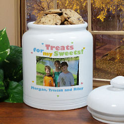 Treats for My Sweets Photo Ceramic Cookie Jar