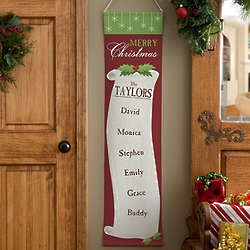Personalized Family Christmas List Banner