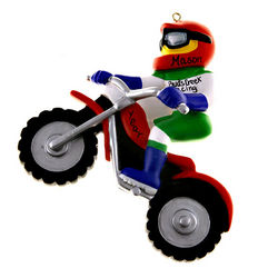 Personalized Dirt Bike Motocross Christmas Ornament
