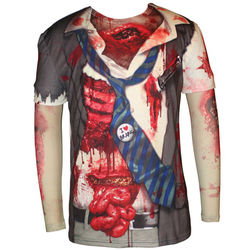 Faux Real Man's Zombie Long Sleeve Shirt