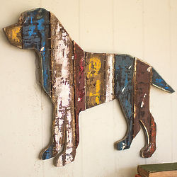 Reclaimed Wood Dog Wall Art