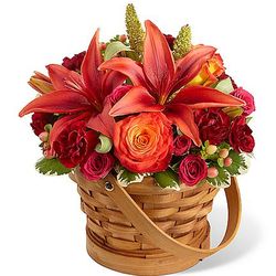 Abundant Harvest Basket Floral Bouquet