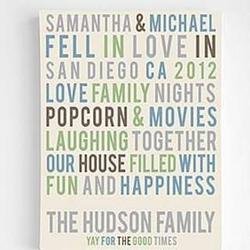 Personalized Family Story Wall Art