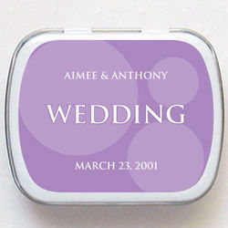 Dots Design Personalized Wedding Mint Favors