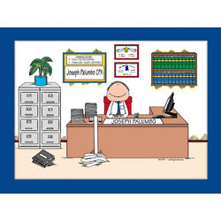 Personalized Accountant CPA Cartoon Print
