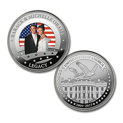Barack Obama and Michelle Obama Legacy Silver Proof Coin