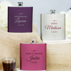 Personalized Bridal Party Flask