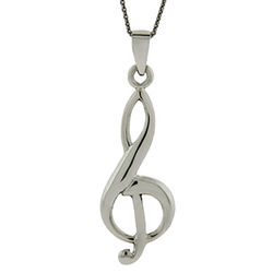 Sterling Silver G Clef Pendant