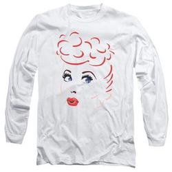 Men's I Love Lucy Red and Blue Long Sleeve T-Shirt