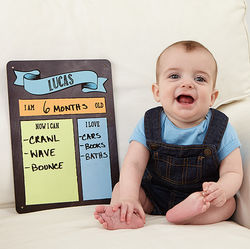 Personalized Milestone Monthly Baby Dry Erase Sign
