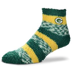 Lady's Green Bay Packers Pro Stripe Sleep Soft Socks
