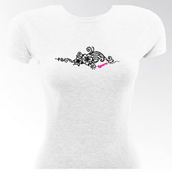 Tropical Blooms Personalized Flirty Gal Fitted T-Shirt
