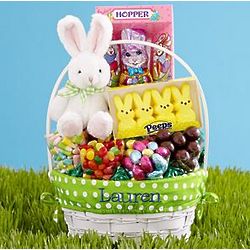 Treats Deluxe Personalized Green Liner Basket