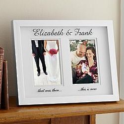 Personalized Now and Then Double Frame