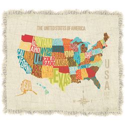 USA Cotton Throw Blanket