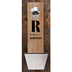 Personalized Family Initial Wall-Mounted Bottle Opener